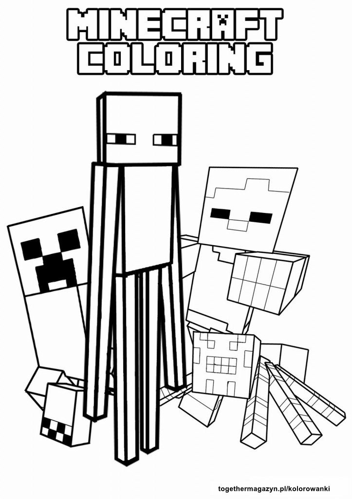 Kolorowanki Minecraft Pobierz I Wydrukuj Togethermagazy