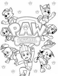 Kolorowanka Psi Patrol - wydrukuj za darmo i pokoloruj kolorowankę z całą ekipą z Psiego Patrolu!