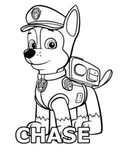 kolorowanki z bajki psi patrol - Chase