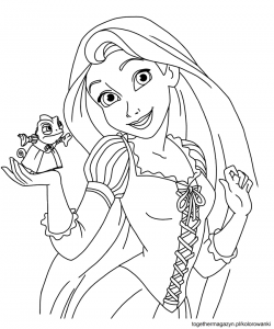 Księżniczki Kolorowanki - pokoloruj księżniczkę Rapunzel