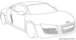 Kolorowanki samochody - pobierz i pokoloruj za darmo Audi R