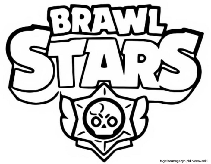 Kolorowanki Brawl Stars - darmowa kolorowanka z tytułem gry Brawl Stars