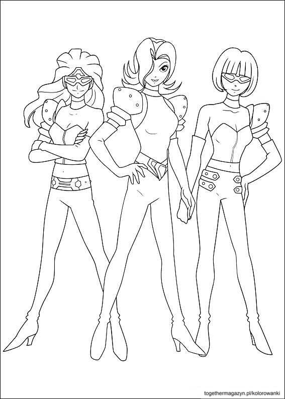Kolorowanka dla dziewczynki - pokoloruj za darmo trzy superbohaterki
