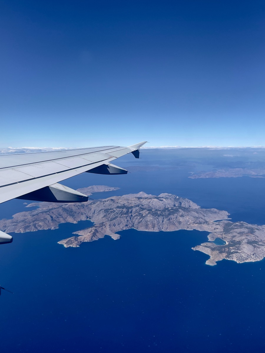 lot nad wyspami greckimi