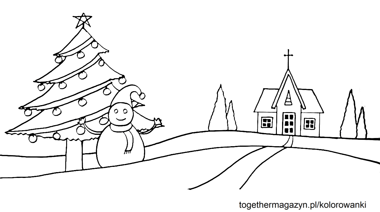 Kolorowanki świąteczne - pobierz za darmo i wydrukuj bałwana i choinkę!
