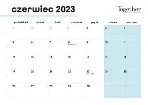 Kalendarz czerwiec 2023 - pobierz i wydrukuj za darmo najlepszy kalendarz 2023 czerwiec