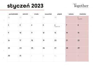 Kalendarz styczeń 2023 - pobierz i wydrukuj za darmo najlepszy kalendarz 2023 styczeń