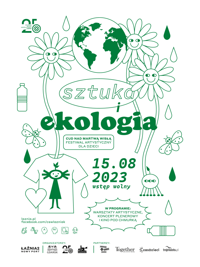 plakat festiwalu ekologia nad martwą wisłą