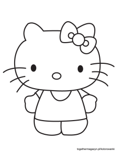 Kolorowanki dla dziewczynek - Hello Kitty do pomalowania