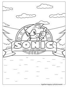 Kolorowanki Sonic - Sonic Logo do pomalowania