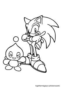 Kolorowanki Sonic - Sonic i Cheese