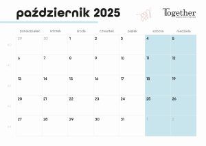 Kalendarz październik 2025 - pobierz i wydrukuj za darmo najlepszy kalendarz 2025 na październik