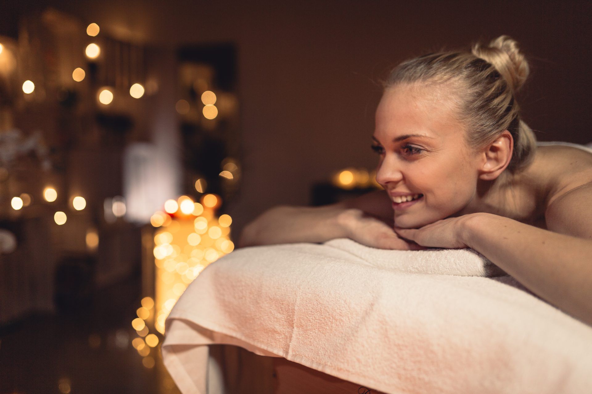 spa massage concept with woman