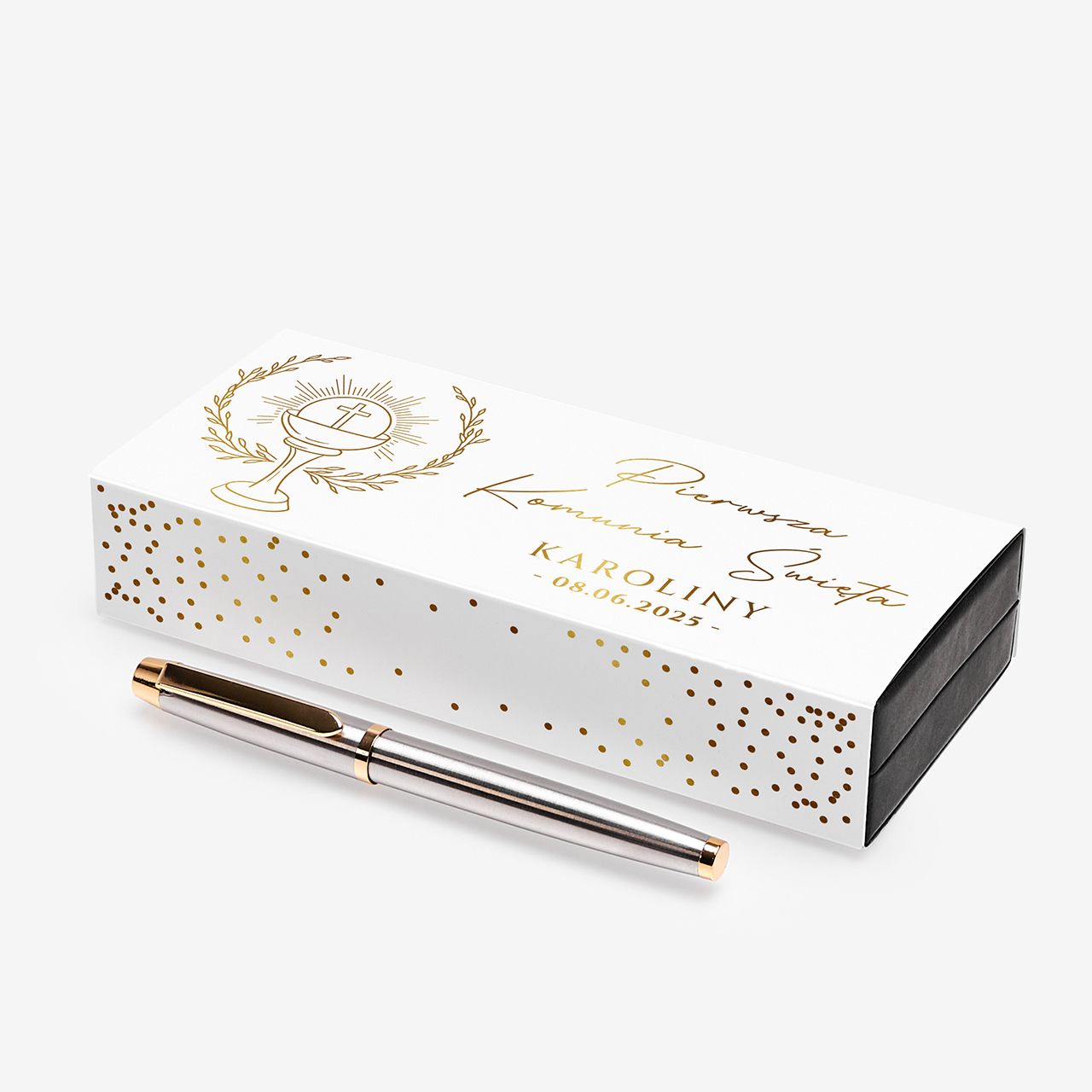Eleganckie pióro w pozłacanej obwolucie PREZENT NA KOMUNIĘ