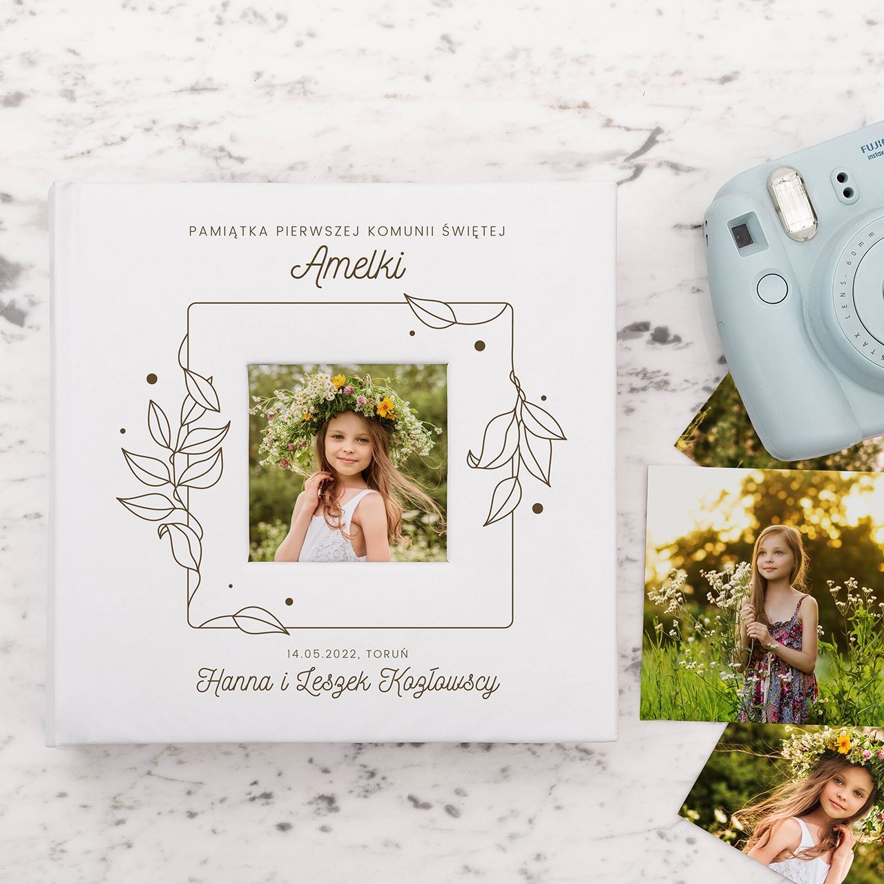 Personalizowany album na zdjęcia NA KOMUNIĘ