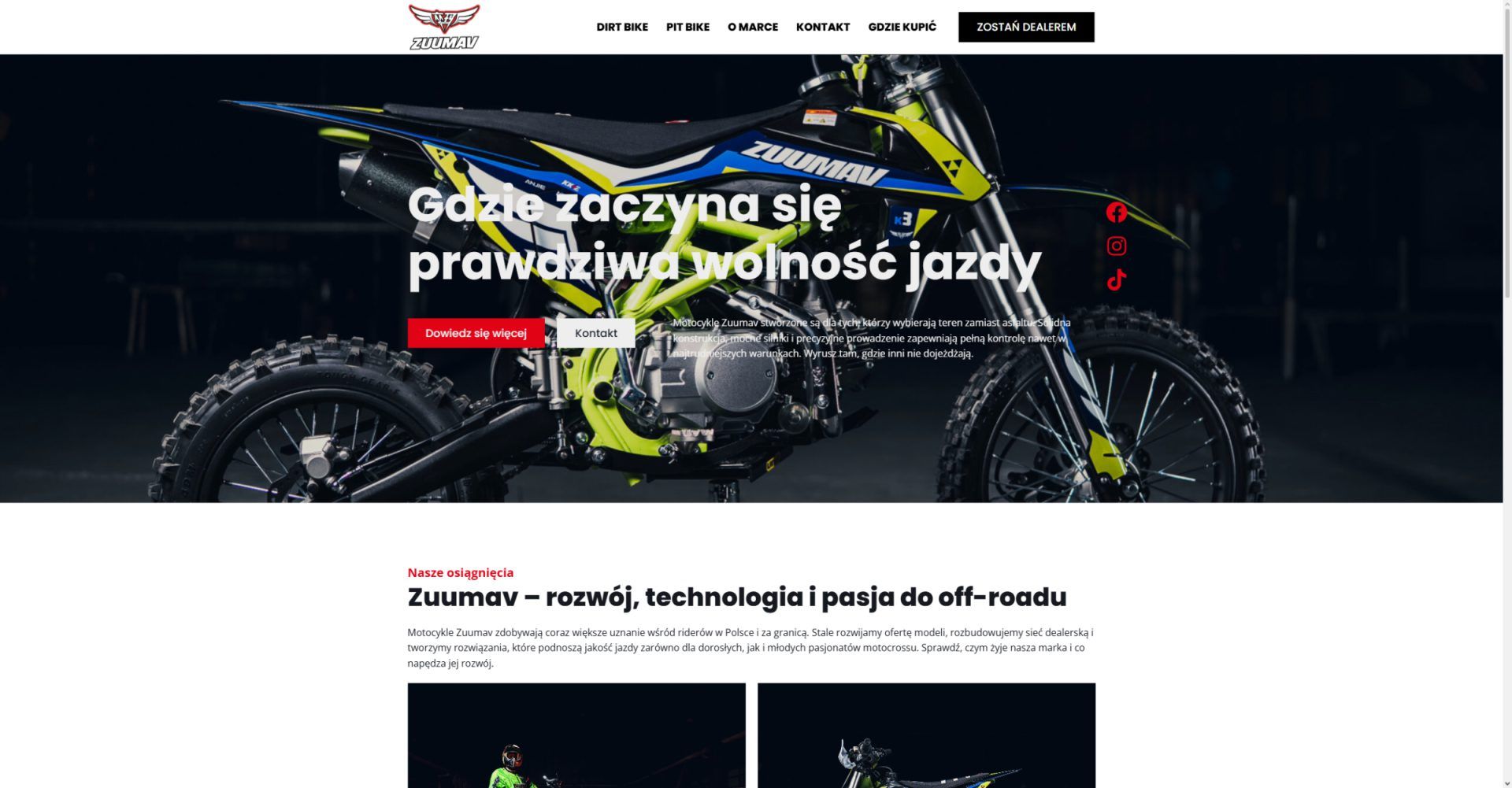 Motocykle off-road - Zuumav Polska